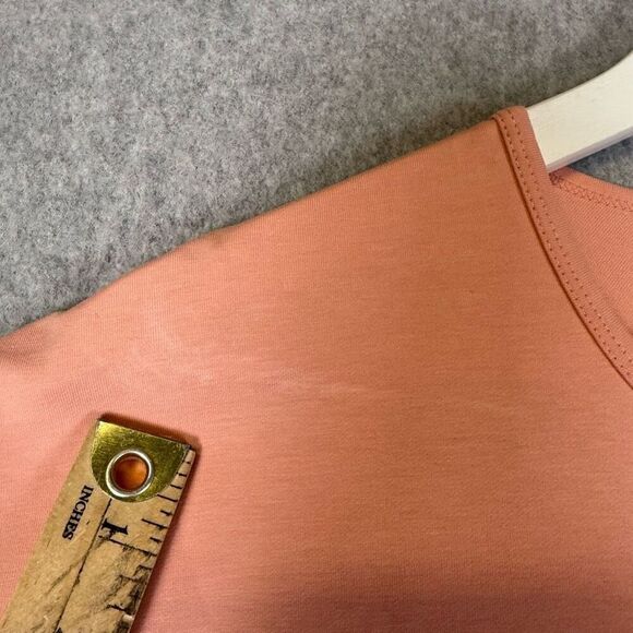 BYLT Premium Basics Mens Size Large Drop Cut Lux Shirt Orange Short Sleeves - Picture 5 of 8